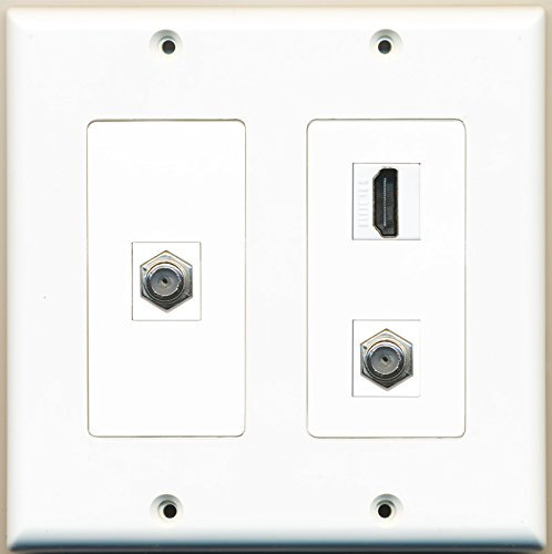 RiteAV - Cavo coassiale a 1 porta HDMI, 2 porte, tipo F, 2 porte
