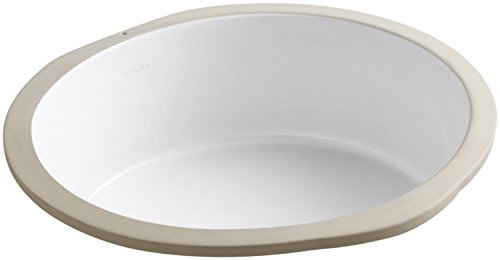 KOHLER 2883-0 Verticyl Round Undermount Bathroom Sink, 15-3/4 W X 8-1/4L, White