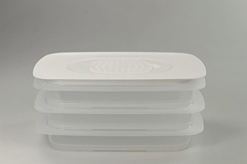 TUPPERWARE Frigosmart 700 ml (3) transparent + großes Siegel mit Gitter