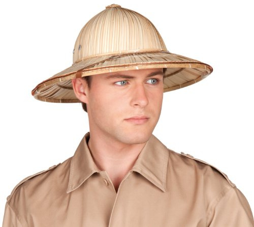 Strohhut Sommerhut Tropenhelm Safarihelm Hut - Mehrfarbig - Einheitsgröße - Stroh - Handwäsche - Safari - Unisex-Erwachsene, Unisex-Kinder