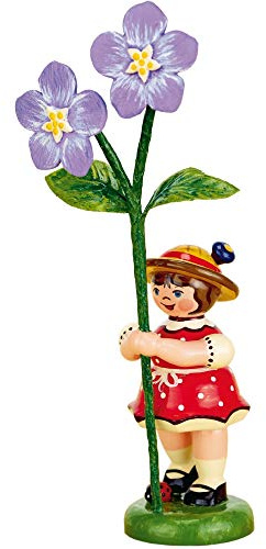Hubrig-Volkskunst Blumenmädchen mit Flachs* Höhe 11cm