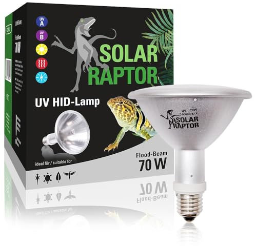 SOLAR RAPTOR HID UV-Strahler, Metalldampflampe, Wärme & UV-Lampe für Terrarien (70 Watt/Flood)