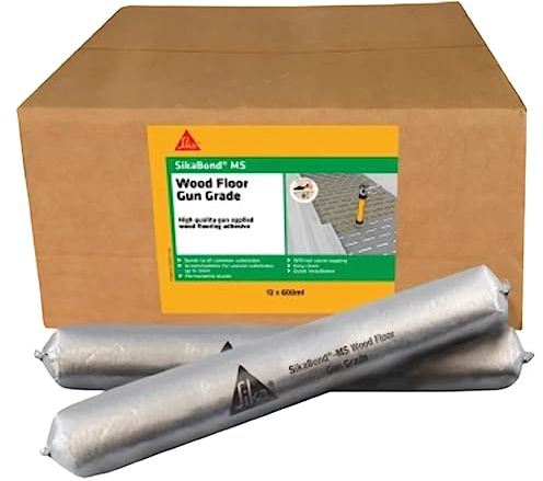 Sika SikaBond MS Wood Floor Adhesive, Parquet Brown, 600ml | Solvent-Free – Elastic Formula – Ready To Use – Water-Free