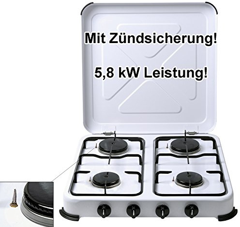 Bluecraft Campingkocher Flame 4-flammig mit Zündsicherung