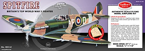 GUILLOW's Supermarine Spitfire 403 Powered Balsa Flying Model Kit