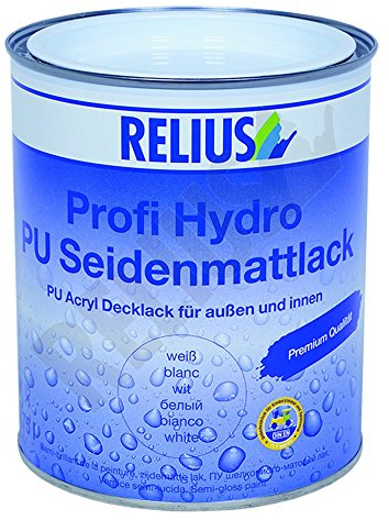 Relius Profi Hydro PU Seidenmattlack weiß 0.75 Liter