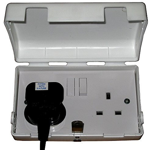 Safetots Locking Double Plug Socket Cover, Baby and Child Safety, Cover for Plugs and Socket, Pad Lock Included, Protect The Plug Whilst Protecting Baby and Child