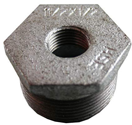 'Riduzione da 1 1/2 a 1/2, in ghisa con interno e esterno.