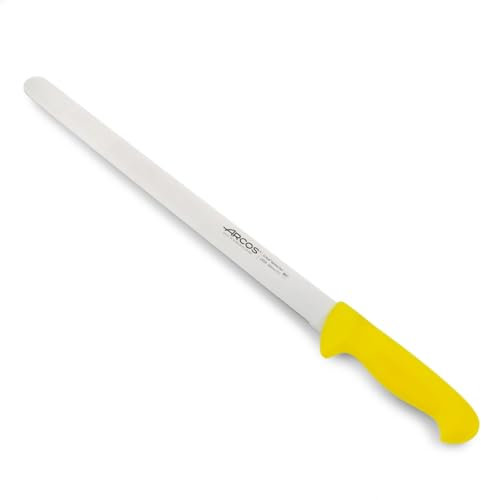 Arcos Serie 2900 - Coltello Prosciutto - Lama Acciaio Inossidabile Nitrum 350 mm - Manico Polipropilene Colore Giallo