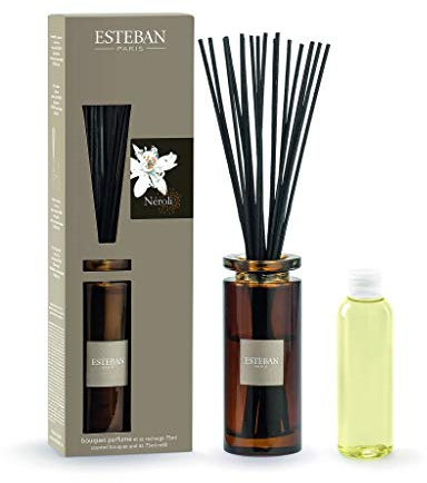 ESTEBAN vase diffuseur parfum maison NEROLI 75ml a à tiges avec vase verre