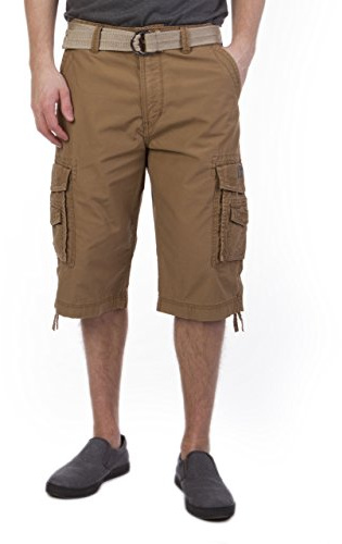 UNIONBAY mens Cordova Belted Messenger - Reg and Big Tall Sizes Cargo Shorts, Field, 44 US
