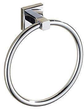 Aothpher Home Support mural polonais SUS304 en acier inoxydable de salle de bain Porte-serviettes anneau porte-serviettes | Base Carrée,Fixation Par Vis,Pour Salle De Bain Et Douche Ou Cuisine