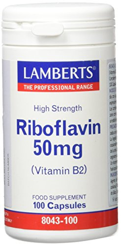 Lamberts Riboflavina 50mg (Vitamina B2) - 100 Cápsulas