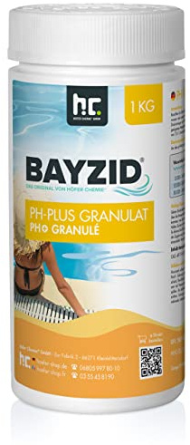 1 kg pH Plus Granulat BAYZID (pH-Heber) von Höfer Chemie sorgt für eine schnelle und zuverlässige Anhebung des pH-Werts in Pool und Schwimmbad