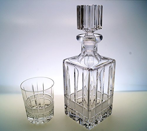 Set di 6 bicchieri da whisky + caraffa in cristallo al piombo 24% PbO