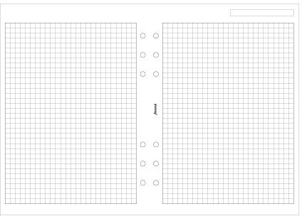 Filofax Notizpapier, A5, quadrilliert, Weiß