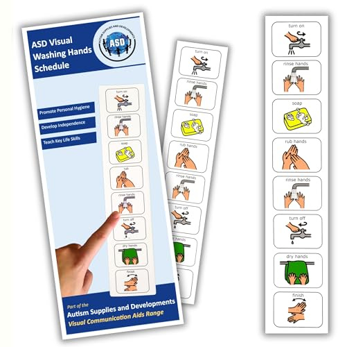 Ayuda visual para lavarse las manos para autismo, lavado de manos independiente para niños, SEN - Recursos de aprendizaje para autismo - Horario visual para niños autistas - Tarjetas flash