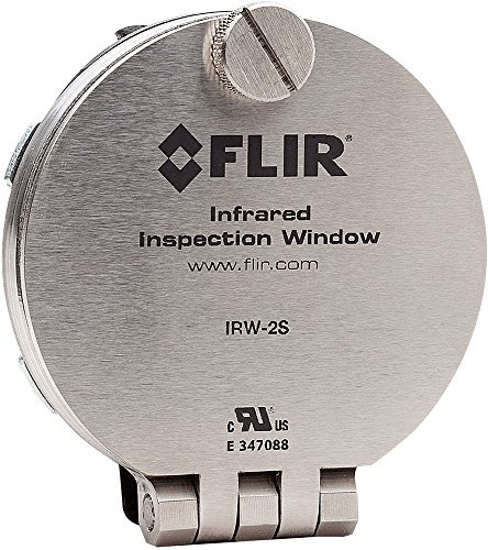 FLIR IR-Inspektionsfenster aus Edelstahl 2 Zoll, 1 Stück, IRW-2S | Lichtbogenschutz, visuell/thermisch/Fusion, Edelstahlrahmen, korrosionsbeständig, Montagekit