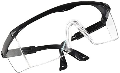 HQRP Clear Tint UV Protective Safety Goggles Glasses for Yard work, Gardening, Lawn mowing, Weed whacking, Hedge trimming, Wood working, Construction, etc.