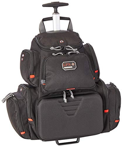 G.P.S. GPS-1711ROBP Rolling Handgunner Backpack, Black