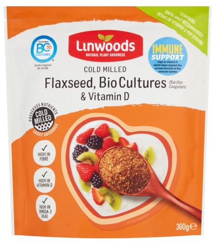 Linwoods Cold Milled Flaxseed, Bio Cultures & Vitamin D, 360g