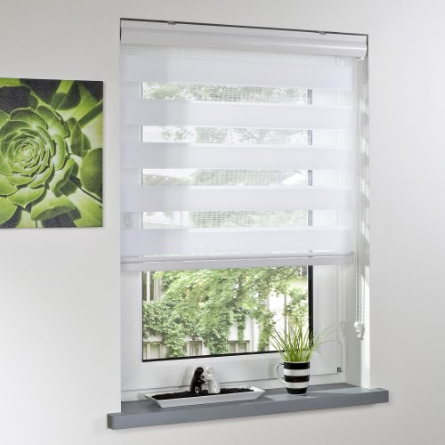 Liedeco Duo-Rollo, Doppelrollo mit Blende | weiß | B 60 x H 160 cm