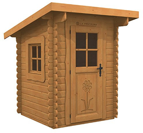 La Pratolina Casetta in Legno Rustica 1.5x1.5 qualità Uso ricovero Attrezzi, scaffalatura, Serra Piante
