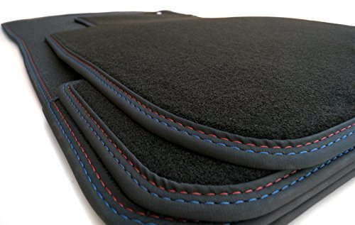 Fußmatten für X1 E84 Pemium Velours Matten Autoteppich Doppelnaht Schwarz Rot Blau M-Edition XM1