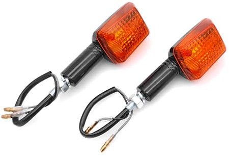 BIKE IT Motorcycle Long Stem Mini Indicators With Black Body And Amber Lens