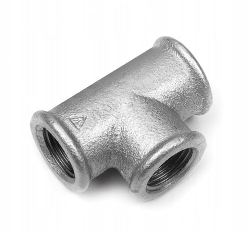 Gewindefitting T-Stück 1/2 3/4 1 5/4 6/4 2 DVGW Temperguss verzinkt Fitting Gewinde Temperguß Fittinge (1)