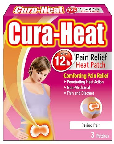Cura-heat Period Pain 3 patches, 1 pack