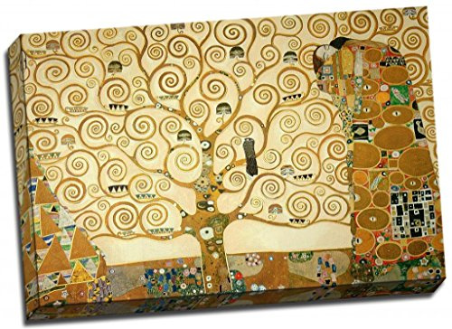 Poster con stampa su tela di Gustav Klimt, albero della vita, 76 x 50 cm, formato A1