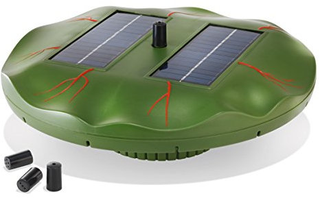 esotec Solar Seerose, schwimmende Teichpumpe, Komplettset, Sprinklerpumpe, Solarbrunnen Wasserspiel Gartenteich, Springbrunnenpumpe, Direktbetrieb, 0,4m 160l/h IP67 101770