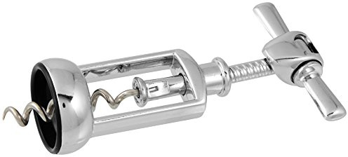 Fackelmann Glockenkorkenzieher, Weinöffner für alle Korken, Hebelkorkenzieher aus verchromtem Zink/Stahl (Farbe: Silber), Menge: 1 Stück