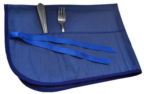 Nushine Impregnated Cutlery Roll - Contains Anti Tarnish Agent to delay Future Tarnish (12 compartments). Storage roll for cutlery. Storage bag.
