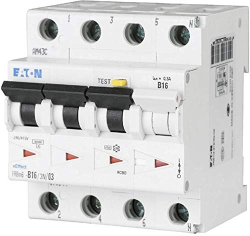 Eaton 170999 FI/LS, 16A, 30Ma, LS-Kennlinie-C, 3P+N, FI-Char: A