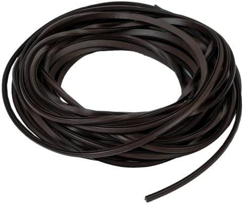 Gartenwelt Riegelsberger Bande de Joint Terrasse 7-10 mm brun foncé 25 m | Profil en TPE pour terrasses en bois, WPC et composite | Résistant aux UV, au gel et aux intempéries | Made in Germany