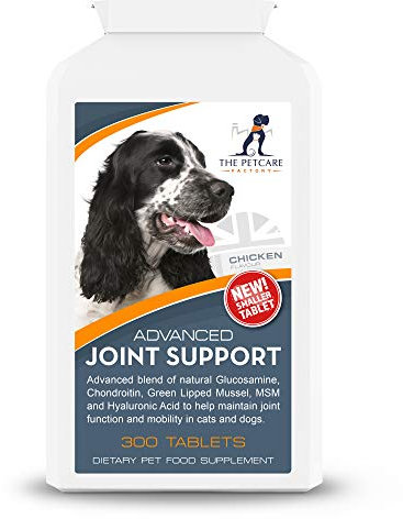 The Petcare Factory Advanced Joint Support Supplement For Dogs, With Powerful Active Ingredients To Help Naturally Support and Maintain Joint Health, Human Grade Quality, 300 Tablets, UK Manufactured