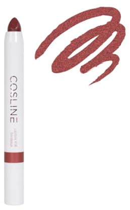 COSLINE Lippenstift Rubin 415, Kirschrot, Vegan Lipstick, Langanhaltend, Weich und cremig