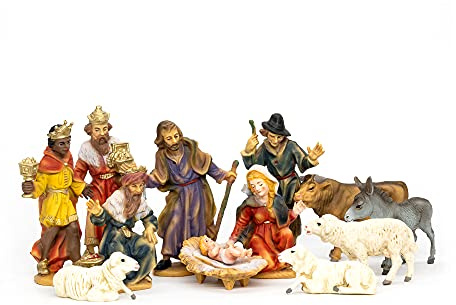 MAROLIN krusfigurer uppsättning 12 figurer, 9 cm Fig. (plast)