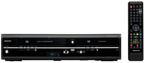 MEDION MD 83425 DVD/VHS-inspelare Kombi-Gerät (DVB-T & Analog Tuner, HDMI, USB, E70004 Kopierfunktion, Timeshift, EPG, Upscalling auf 1080p)