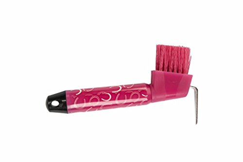 HKM 70393900 hovskrapare – hisjärn – med borste och spjäll M, rosa