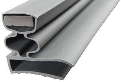 Magnetdichtung Profil klein d - 2000mm inkl. Magnetband - Farbe: Grau (Kühlschrankdichtung)