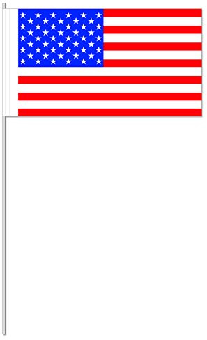 DH-Konzept 10 Fähnchen * USA * als Deko für Mottoparty oder Länder-Party // Flaggen Fahnen Papierfahnen Flag Amerika Stars an Stripes