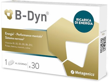 B-Dyn - Sostiene il Sistema Nervoso, il Metabolismo dell'Omocisteina - Aiuta in Caso di Stanchezza - 30 Compresse