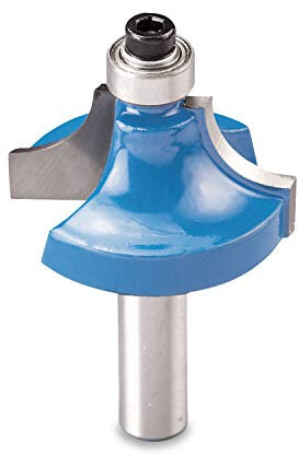 kwb Fraise à moulurer Ø 25,4 mm, à mises rapportées en métal dur avec roulement à billes de butée, tige de serrage précise et géométrie de coupe optimisée pour un fraisage exact