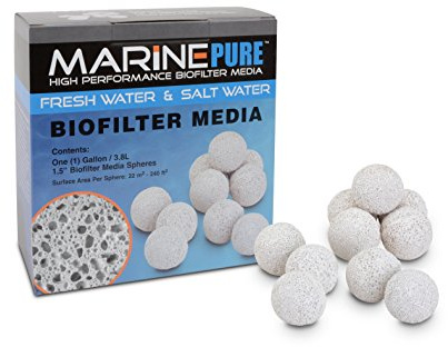 CerMedia MarinePure 1.5-Inch Sphere Bio-Filter Media for Marine and Freshwater Aquariums, 1-Gallon