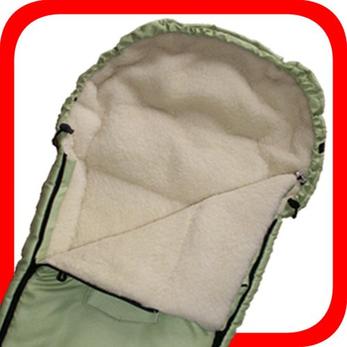 Baby Universal Fußsack, 100% Lammwolle, hell grün