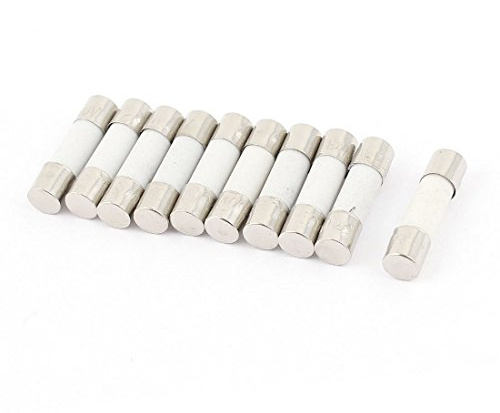 sourcing map 10er Packung Keramik Sicherung 20A, 5x20mm Feinsicherungen Schnellschlag Auslösecharakteristik Sicherung 250V