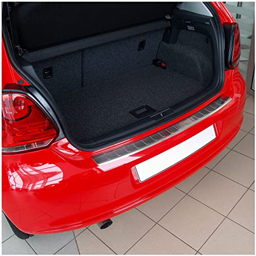 tuning-art Ladekantenschutz passend für VW Polo 5 6R 6C 2009-2014 | V2A Edelstahl Passgenau Abkantung Rostfrei Spezialklebeband Reinigungstuch Montageanleitung